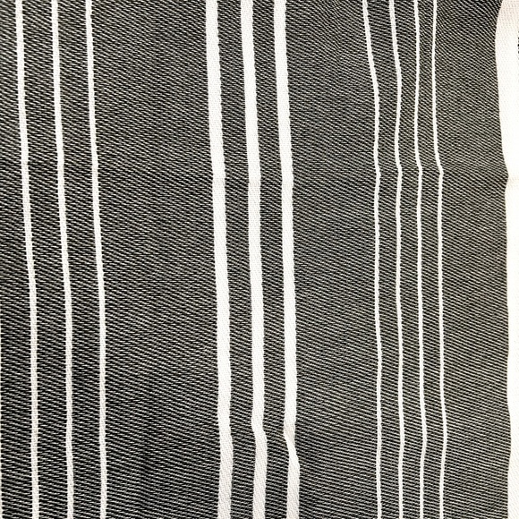 NWT J Crew gray and white stripe scarf - Picture 3 of 3